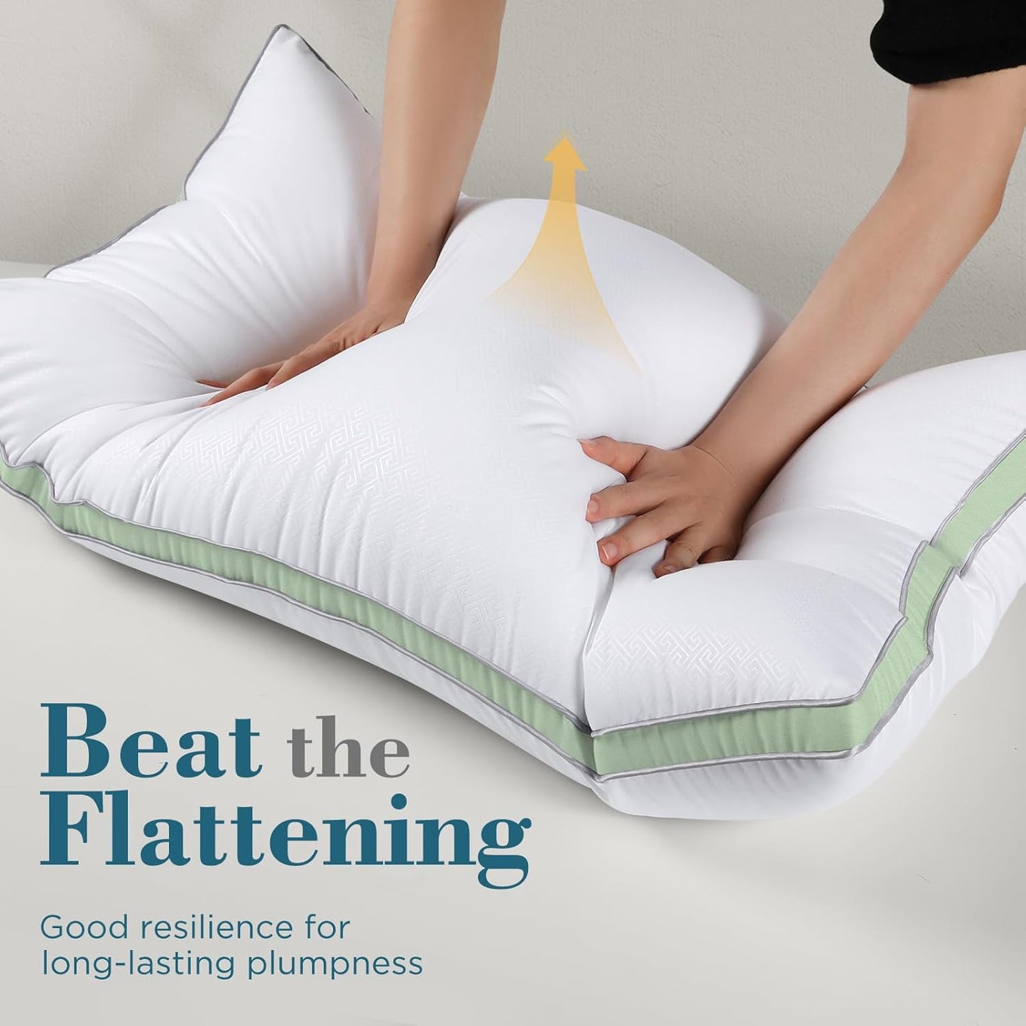viewstar Bed Pillows Standard Size Set of 2, Green
