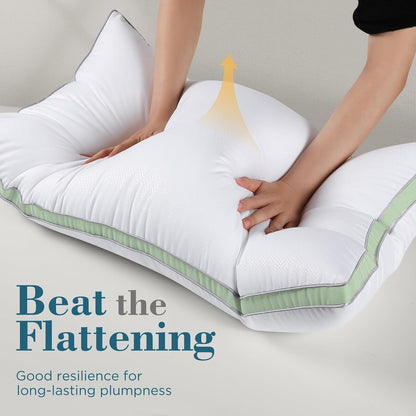viewstar Bed Pillows Standard Size Set of 2, Green