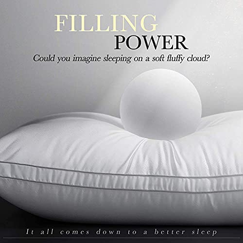 Soft Bed Pillows, Luxury Thick Support Hotel Sleeping Pillows for Back  Sleepers (White 20x26)